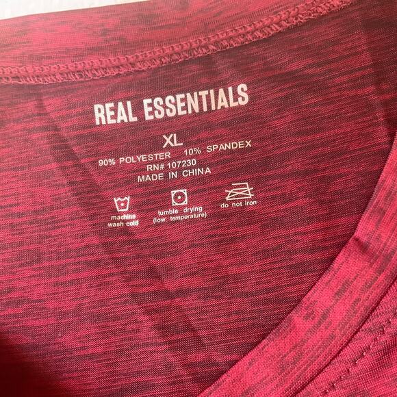 Real Essentials Men’s Sleeveless Tank Top Size XL, Burgundy Red - Picture 6 of 6